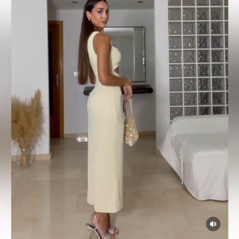 ZARA CONCH SHELL CUT OUT DRESS - Picture 3 of 10